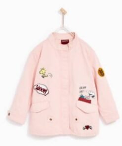 ZARA Snoopy Outerwear Pink Jacket