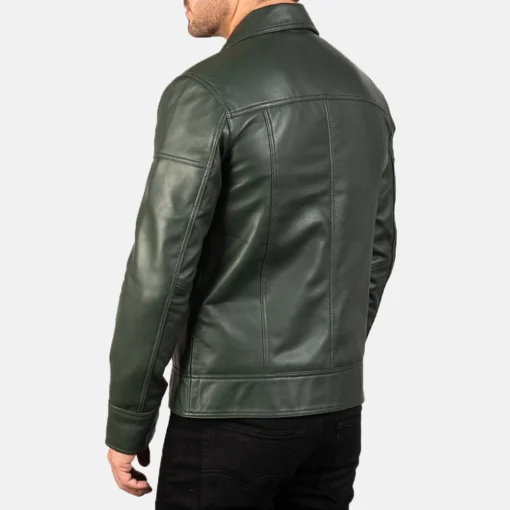 Pelle Pelle Green Leather Biker Jacket