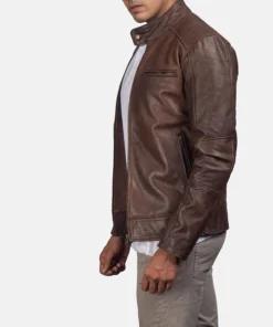 Brown Motorcycle Leather Jacket