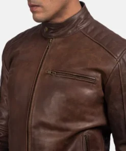 Brown Motorcycle Leather Jacket