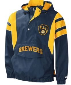 Impact Milwaukee Brewers Half-Zip Hoodie Jacket