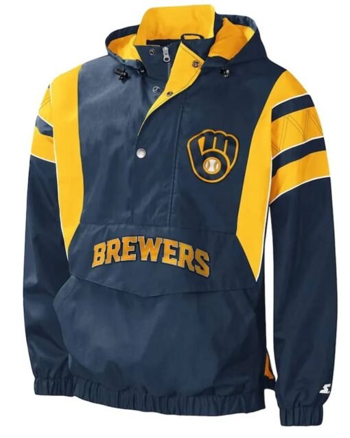 Impact Milwaukee Brewers Half-Zip Hoodie Jacket