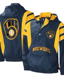 Impact Milwaukee Brewers Half-Zip Hoodie Jacket