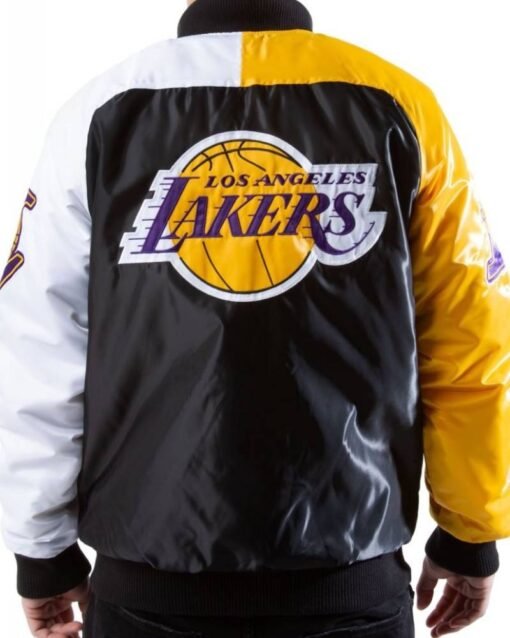 Los Angeles Lakers Tri-Color Varsity Satin Jacket