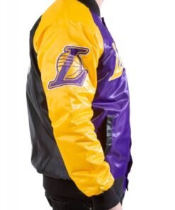 Los Angeles Lakers Tri-Color Varsity Satin Jacket