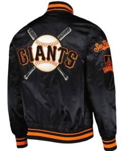 Mash Up SF Giants Black Satin Jacket