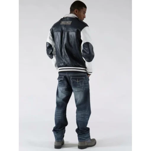 Pelle Pelle White Black Biker Men Jacket | Leather Jacket