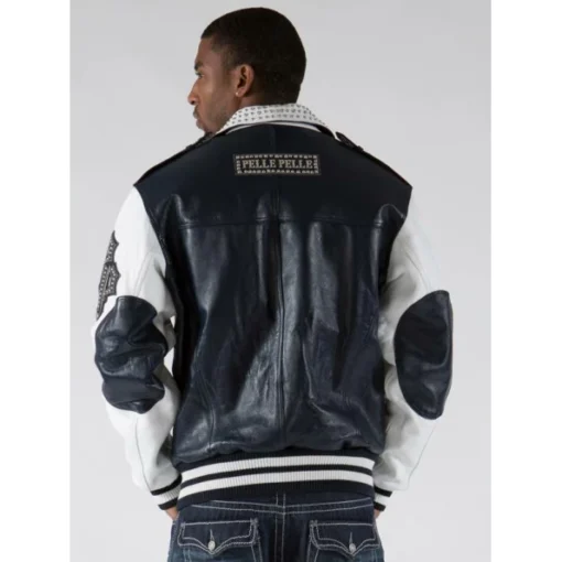 Pelle Pelle White Black Biker Men Jacket | Leather Jacket