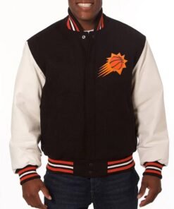 Phoenix Suns Black and White Varsity Jacket