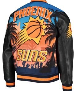 Phoenix Suns Black Bomber Varsity Full-Zip Jacket