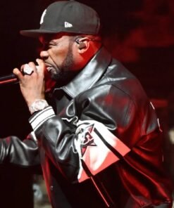 The Final Lap Tour 50 Cent Black Leather Jacket