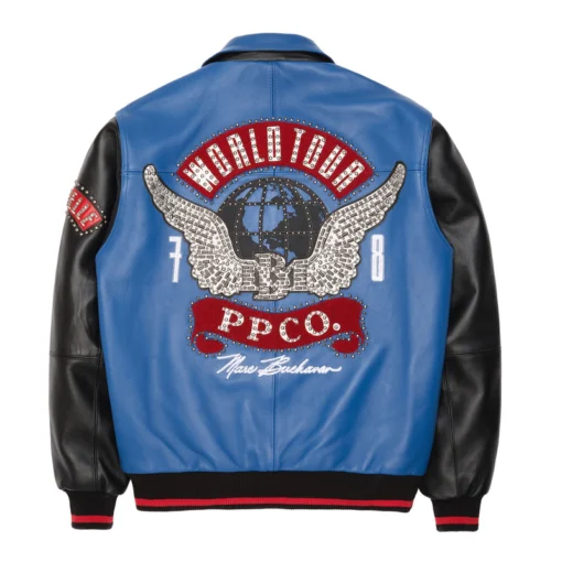 Pelle Pelle Black And Blue World Tour Jacket | Pelle Pelle