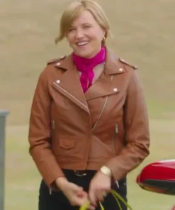 Alexa Crowe My Life Is Murder S03 Brown Leather Jacket
