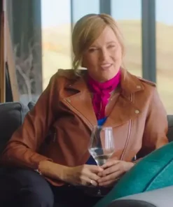 Alexa Crowe My Life Is Murder S03 Brown Leather Jacket
