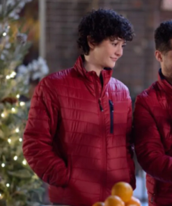 Katie Findlay The 5-year Christmas Party Red Quilted Jacket