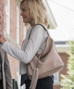 Billions S02 Lara Axelrod White Leather Jacket