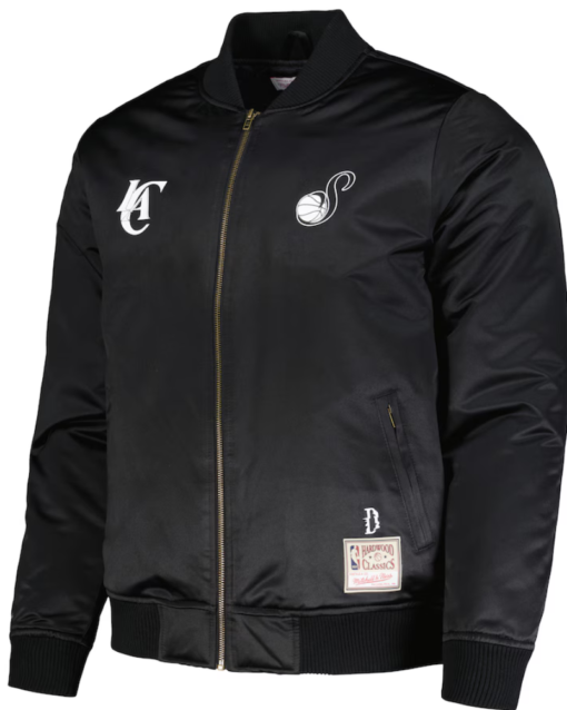 Black LA Clippers SUGA x NBA Bomber Full-Zip Jacket