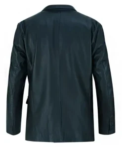 Mens Black Luxurious Leather Blazer