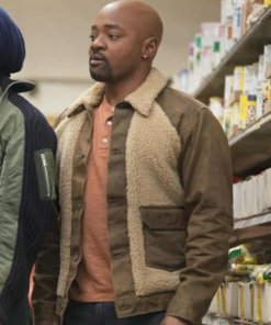 Paul Strickland 9-1-1 Lone Star Brown Shearling Jacket