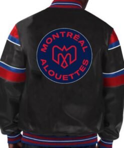 Cfl Montreal Alouettes Multicolor Leather Jacket