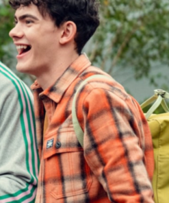Heartstopper S03 Charlie Orange Plaid Shirt