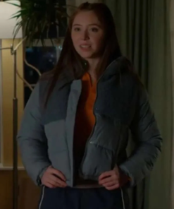 Holly Alberg Murder In A Small Town Grey Puffer Jacket