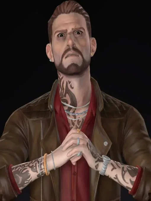 Life Is Strange Damon Merrick Brown Leather Jacket