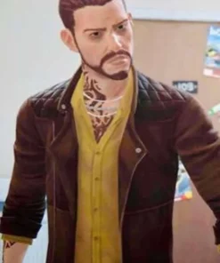 Life Is Strange Damon Merrick Brown Leather Jacket