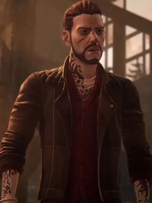 Life Is Strange Damon Merrick Brown Leather Jacket