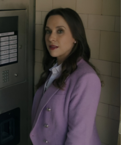 His & Hers 2024 Lacey Chabert Purple Blazer