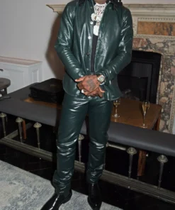 Lil Nas X Green Leather Jacket