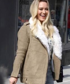 Younger Hilary Duff Shearling Collar Jacket