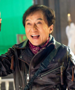 Jackie Chan Panda Plan 2024 Leather Jacket