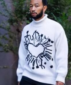 John Legend 45th Birthday White Sweater