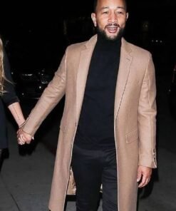 John Legend American Singer Beverly Hills Brown Coat