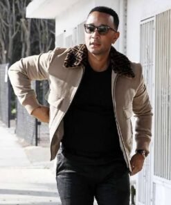 John Legend Street Style Los Angeles Shearling Jacket