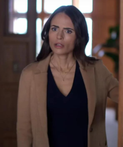 Cellar Door 2024 Jordana Brewster Brown Coat