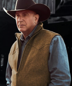 Kevin Costner Yellowstone Leather Vest