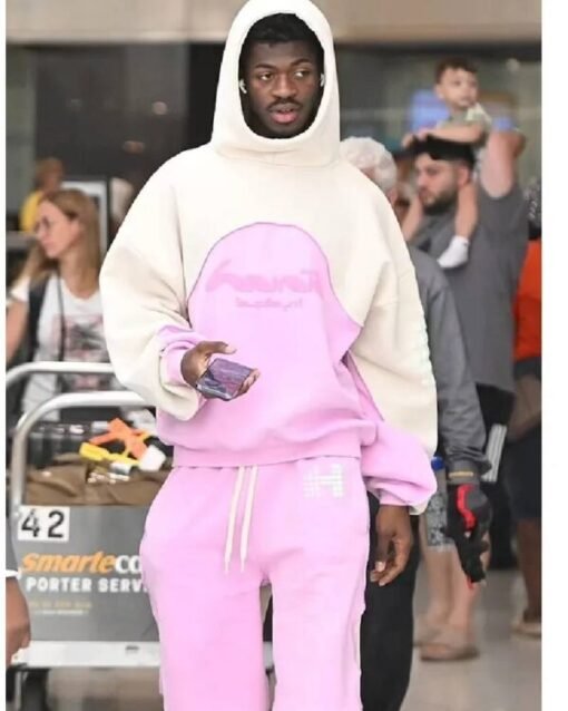 Lil Nas X Cream Pink Hoodie Sweatsuit