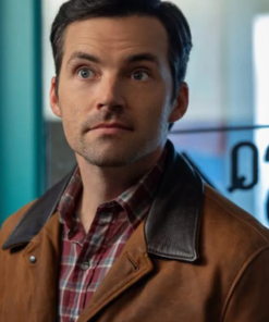 Our Little Secret Ian Harding Brown Leather Jacket