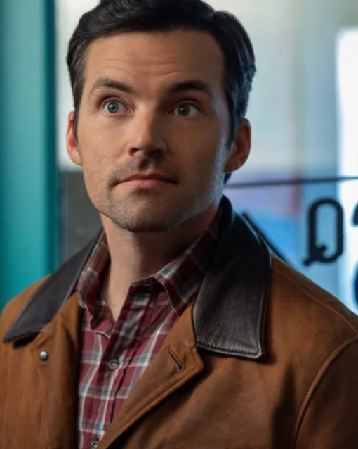 Our Little Secret Ian Harding Brown Leather Jacket