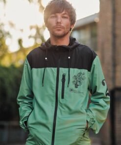 American Singer Louis Tomlinson Green Windbreaker Jacket