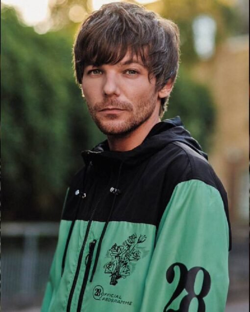 American Singer Louis Tomlinson Green Windbreaker Jacket