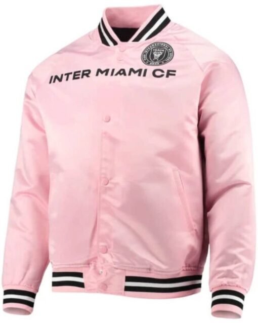 MLS Team Inter Miami CF Pink Satin Jacket