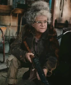 Dale Dickey Fallout 2024 Brown Leather Jacket