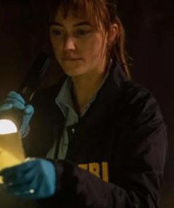 Longlegs 2024 Maika Monroe Blue FBI Jacket