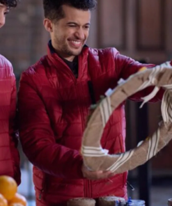 Jordan Fisher The 5-year Christmas Party 2024 Red Jacket