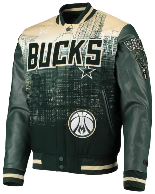 Men’s Milwaukee Bucks Pro Standard Green Varsity Full-zip Jacket