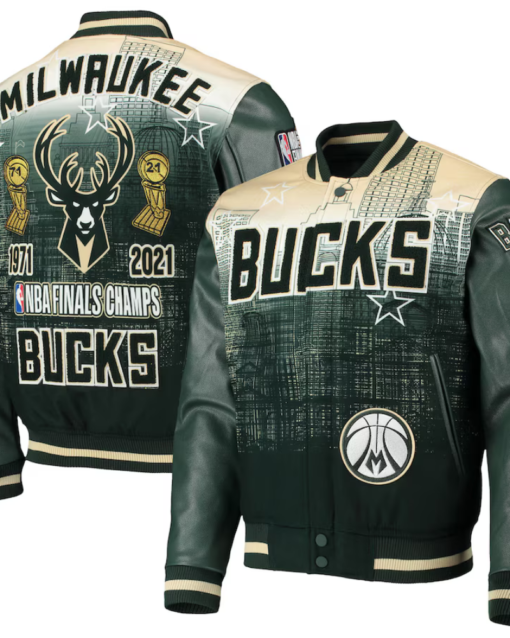 Men’s Milwaukee Bucks Pro Standard Green Varsity Full-zip Jacket