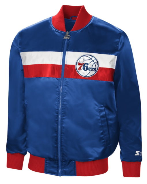 Men’s Philadelphia 76ers Ambassador Satin Full-zip Jacket